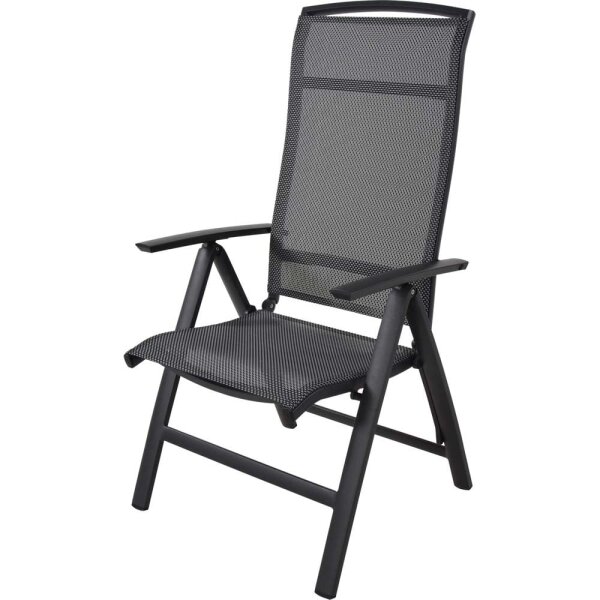 Gartenstuhl Hochlehner LOTIS NEGRO mit 5-fach verstellbarer Lehne