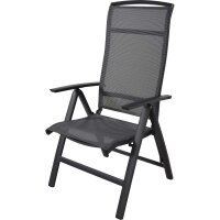 Gartenstuhl Hochlehner LOTIS NEGRO mit 5-fach verstellbarer Lehne