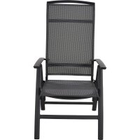 Gartenstuhl Hochlehner LOTIS NEGRO mit 5-fach verstellbarer Lehne