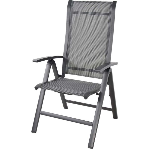 Hochlehner-Klappsessel HERA NEGRO – verstellbarer Gartenstuhl