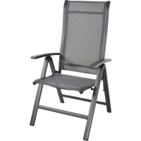 Hochlehner-Klappsessel HERA NEGRO – verstellbarer Gartenstuhl