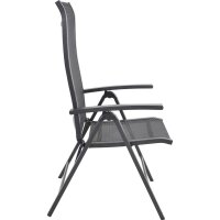 Hochlehner-Klappsessel HERA NEGRO – verstellbarer Gartenstuhl