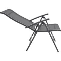 Hochlehner-Klappsessel HERA NEGRO – verstellbarer Gartenstuhl