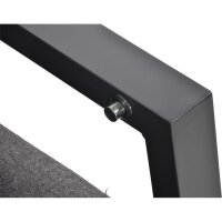 3er Loungesofa OHIO NEGRO – Gartenbank mit Polstern & verstellbarer Lehne