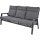 3er Loungesofa OHIO NEGRO – Gartenbank mit Polstern & verstellbarer Lehne