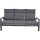 3er Loungesofa OHIO NEGRO – Gartenbank mit Polstern & verstellbarer Lehne