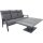 3er Loungesofa OHIO NEGRO – Gartenbank mit Polstern & verstellbarer Lehne