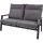 2er Loungesofa OHIO NEGRO – Gartenbank mit Polstern & verstellbarer Lehne