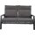2er Loungesofa OHIO NEGRO – Gartenbank mit Polstern & verstellbarer Lehne