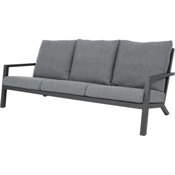 3er Loungesofa DOWN TOWN anthrazit mit Polstern – Gartenmöbel modern