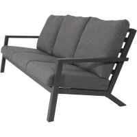 3er Loungesofa DOWN TOWN anthrazit mit Polstern – Gartenmöbel modern