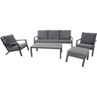 3er Loungesofa DOWN TOWN anthrazit mit Polstern – Gartenmöbel modern