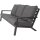 3er Loungesofa DOWN TOWN anthrazit mit Polstern – Gartenmöbel modern