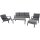 3er Loungesofa DOWN TOWN anthrazit mit Polstern – Gartenmöbel modern