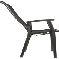 Hochlehner-Stapelsessel MOJITO NEGRO II – verstellbarer Gartenstuhl