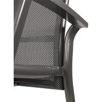Hochlehner-Stapelsessel MOJITO NEGRO II – verstellbarer Gartenstuhl