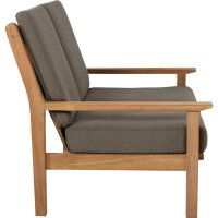 2er Loungesofa STAFFORD – Gartenbank aus Teakholz mit Polstern