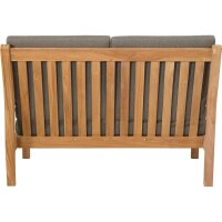 2er Loungesofa STAFFORD – Gartenbank aus Teakholz mit Polstern