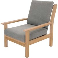 Loungesessel STAFFORD – Gartensessel aus Teakholz mit Polstern