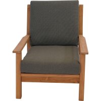Loungesessel STAFFORD – Gartensessel aus Teakholz mit Polstern