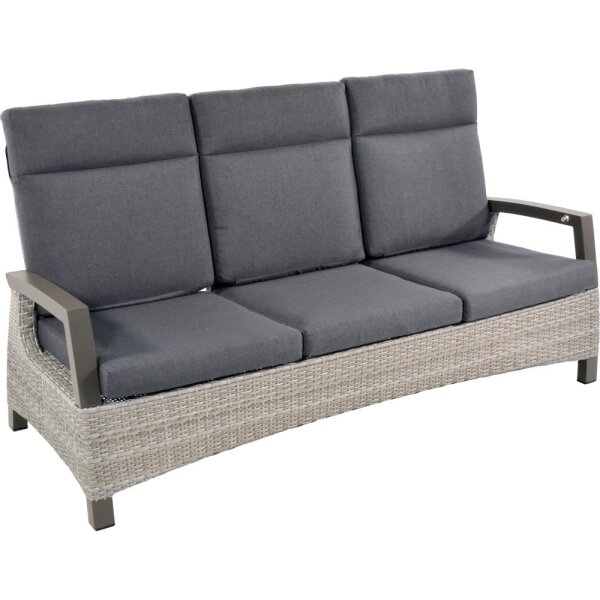 3er Loungesofa PRATO MOUNTAIN – Gartensofa verstellbar mit Polstern