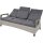 3er Loungesofa PRATO MOUNTAIN – Gartensofa verstellbar mit Polstern