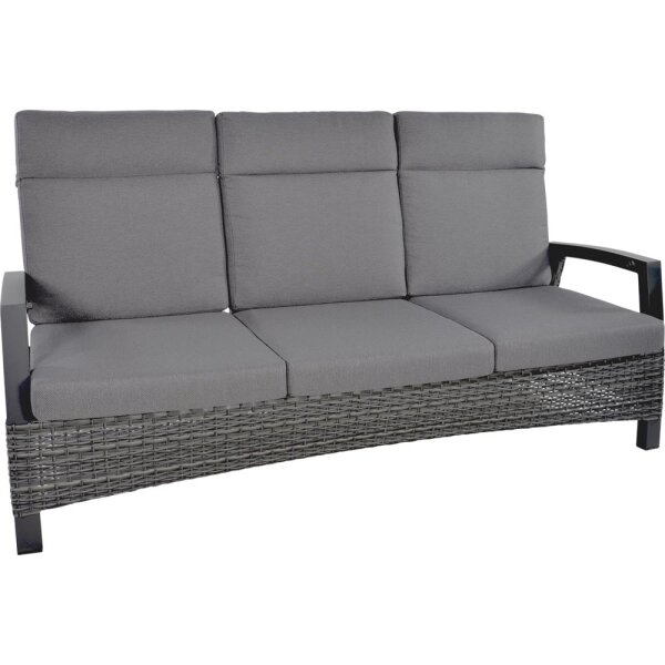 3er Loungesofa PRATO FORTE – Gartenlounge Sofa Polyrattan