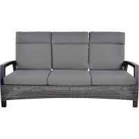 3er Loungesofa PRATO FORTE – Gartenlounge Sofa Polyrattan