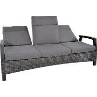 3er Loungesofa PRATO FORTE – Gartenlounge Sofa Polyrattan