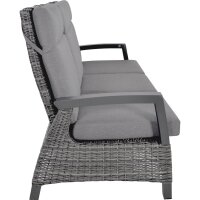 3er Loungesofa PRATO FORTE – Gartenlounge Sofa Polyrattan
