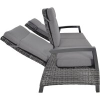 3er Loungesofa PRATO FORTE – Gartenlounge Sofa Polyrattan