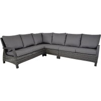 Eck-Lounge-Set PRATO FORTE – Garten Lounge Polyrattan Anthrazit