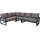 DINING-Eck-Lounge-Set TORMENTA NEGRO – moderne Alu-Lounge