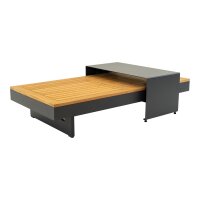 Lounge-Set BARBADOS – Gartenlounge aus Aluminium & Teak, variabel