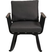 Schaukelsessel AMALFI aus Aluminium mit Polstern in Grau