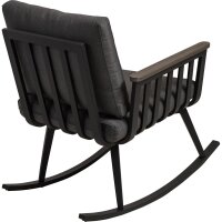 Schaukelsessel AMALFI aus Aluminium mit Polstern in Grau