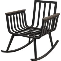 Schaukelsessel AMALFI aus Aluminium mit Polstern in Grau