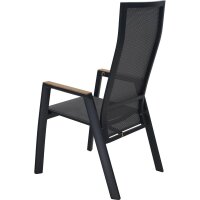 Hochlehner-Stapelsessel AMIR TEAK NEGRO mit Teak-Armlehnen