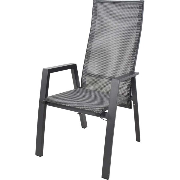 Hochlehner-Stapelsessel AMIR NEGRO mit verstellbarer Rückenlehne