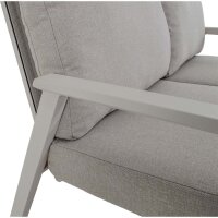 2er Loungesofa OHIO CREMA – verstellbare Gartenbank mit Polstern