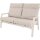 2er Loungesofa OHIO CREMA – verstellbare Gartenbank mit Polstern