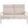 2er Loungesofa OHIO CREMA – verstellbare Gartenbank mit Polstern