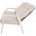 2er Loungesofa OHIO CREMA – verstellbare Gartenbank mit Polstern