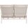 2er Loungesofa OHIO CREMA – verstellbare Gartenbank mit Polstern