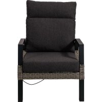 Loungesessel TREVISO BRICK – verstellbarer Gartensessel in Grau