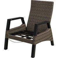 Loungesessel TREVISO BRICK – verstellbarer Gartensessel in Grau