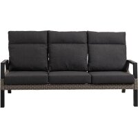 3er Loungesofa TREVISO BRICK – verstellbare Gartenbank in Grau