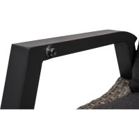 3er Loungesofa TREVISO BRICK – verstellbare Gartenbank in Grau