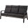 3er Loungesofa TREVISO BRICK – verstellbare Gartenbank in Grau