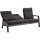 3er Loungesofa TREVISO BRICK – verstellbare Gartenbank in Grau
